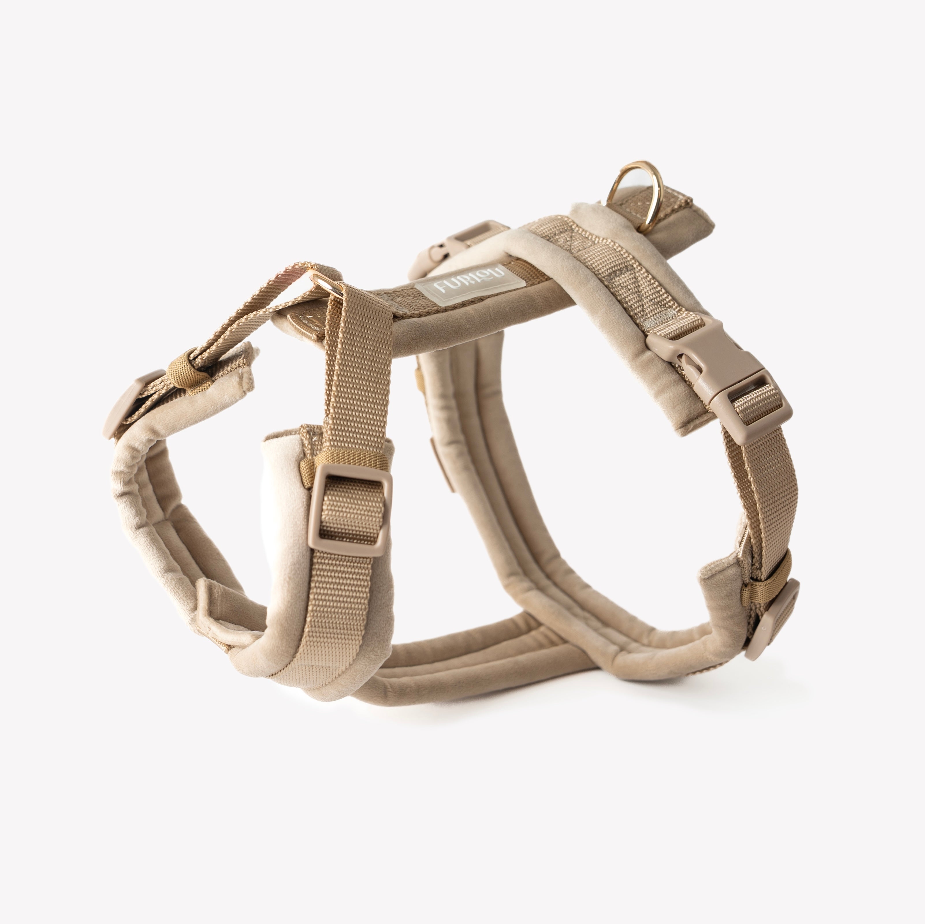 Sand - Velvet Dog Harness - FURLOU