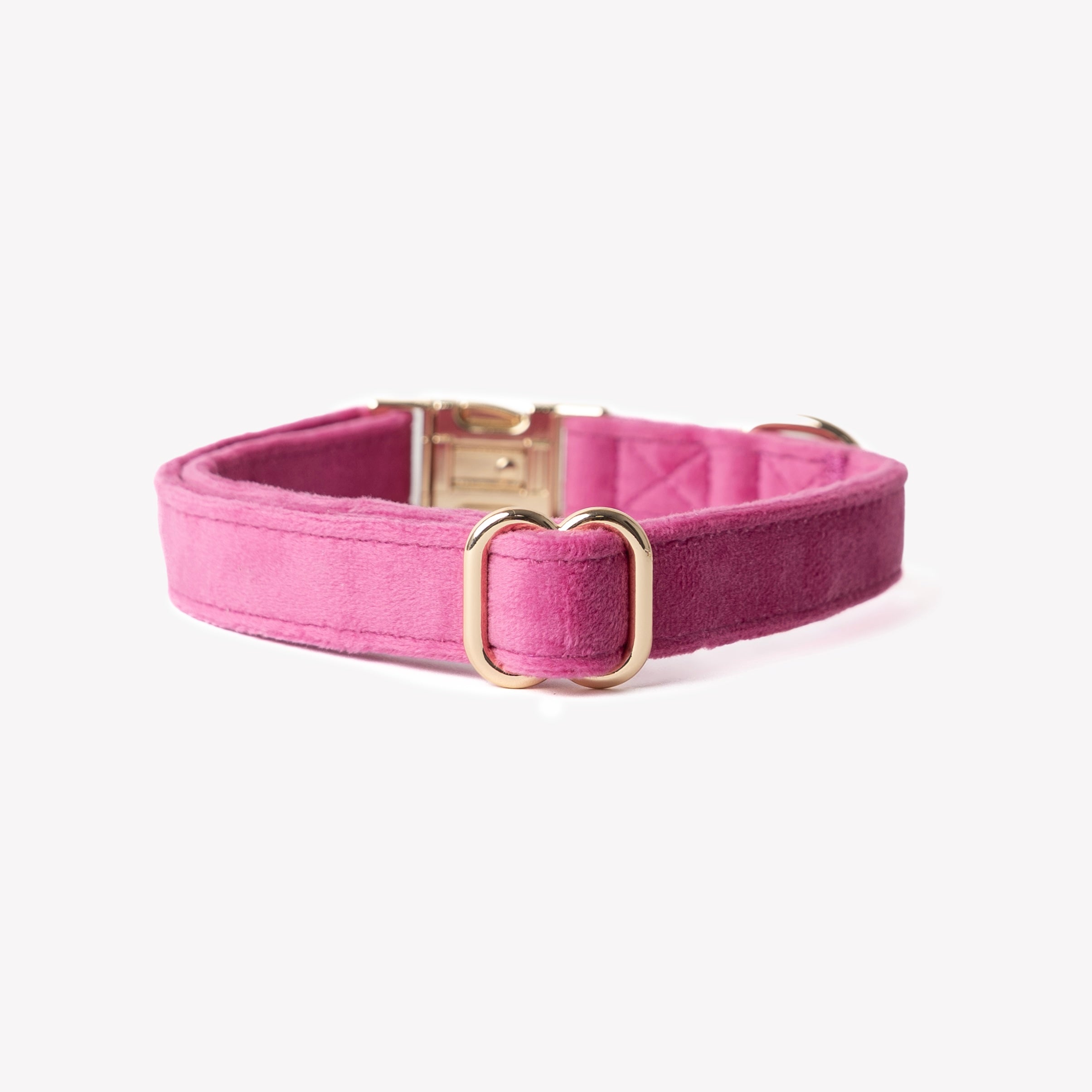 'Magenta' - Velvet Dog Collar - FURLOU