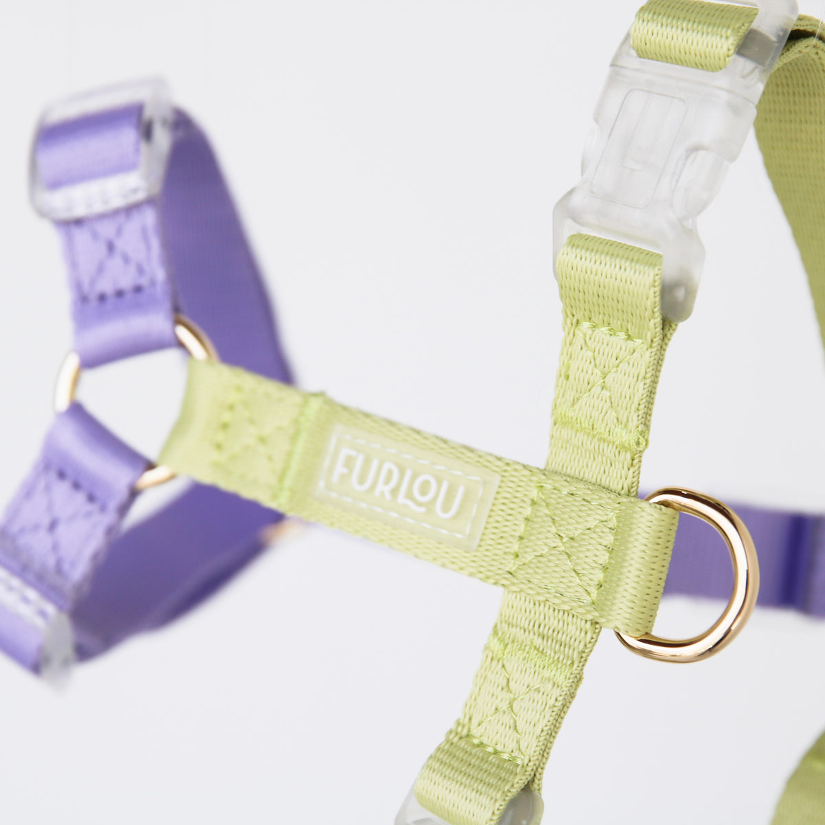 Lavender and Lime Green - Dog Harness - FURLOU 