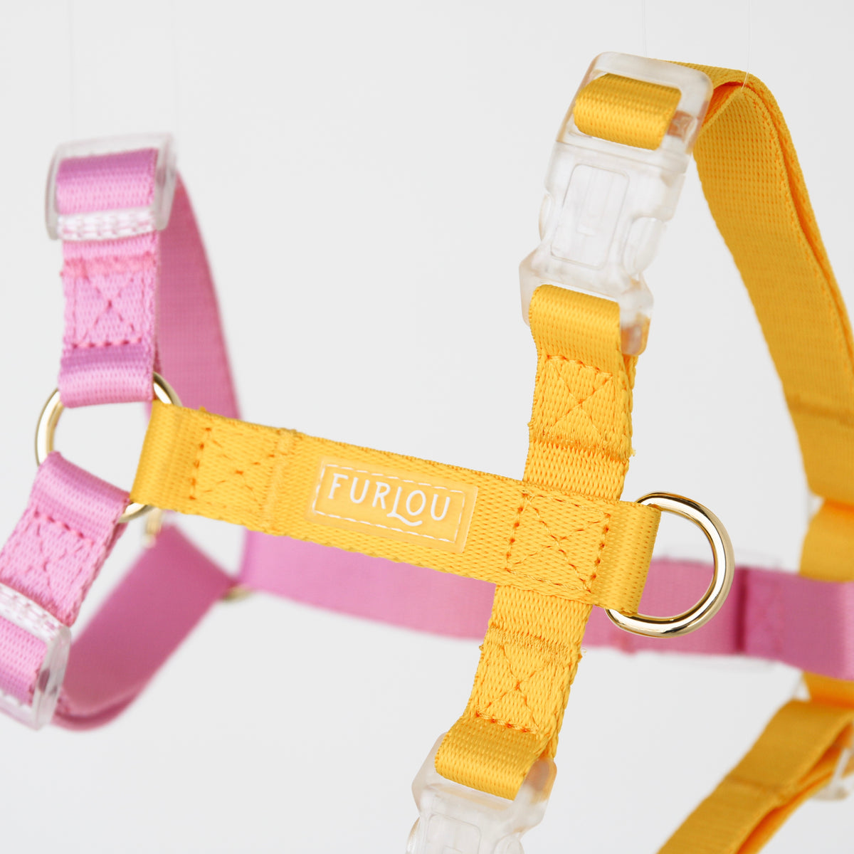 Pink and Yellow - Dog Harness - FURLOU 
