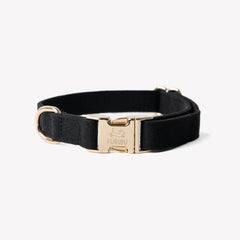 'Black' - Canvas Dog Collar - FURLOU 