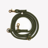 'Moss Green' - Hands Free Braided Leash - FURLOU 