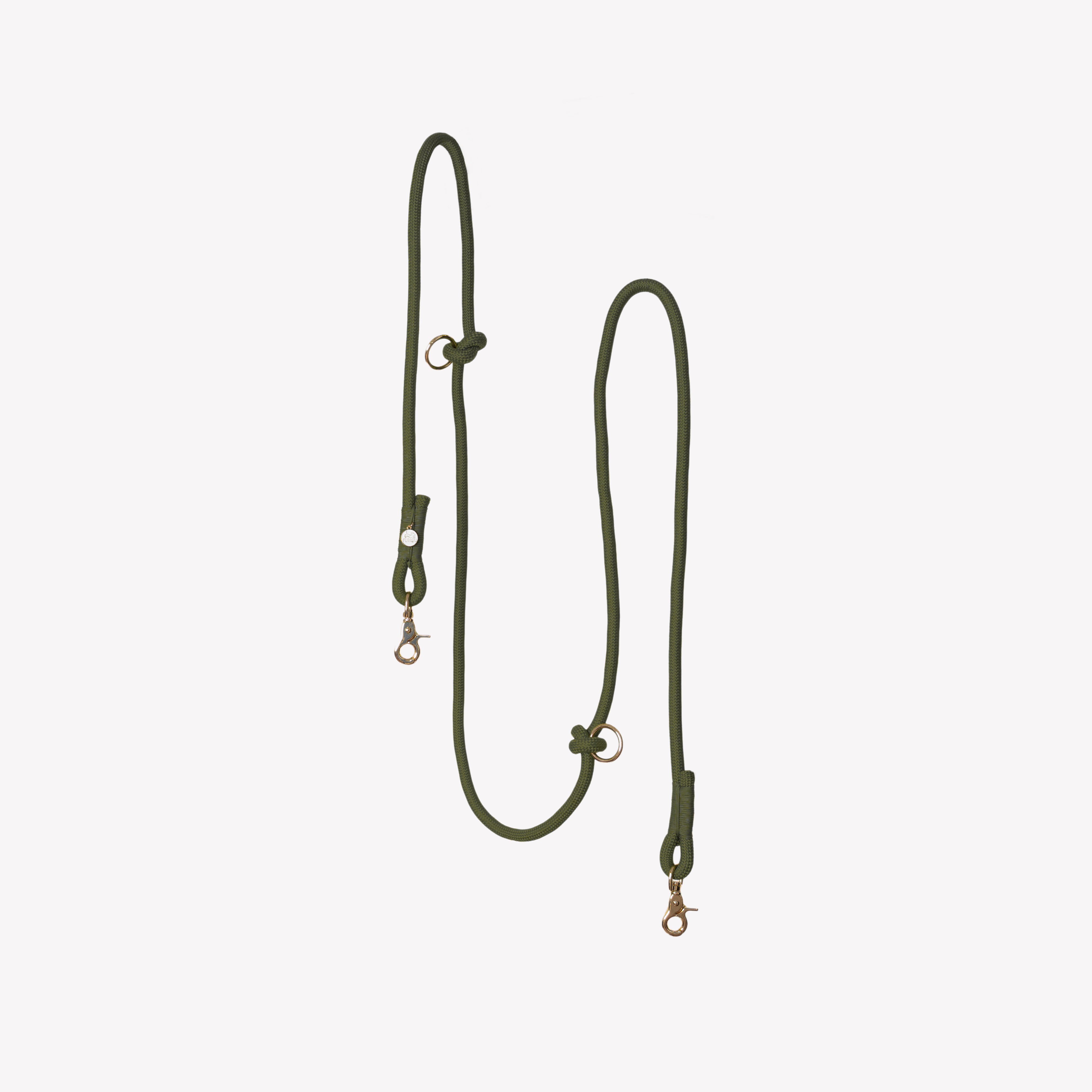 'Moss Green' - Hands Free Braided Leash - FURLOU 