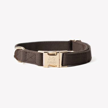 'Brown' - Canvas Dog Collar - FURLOU 