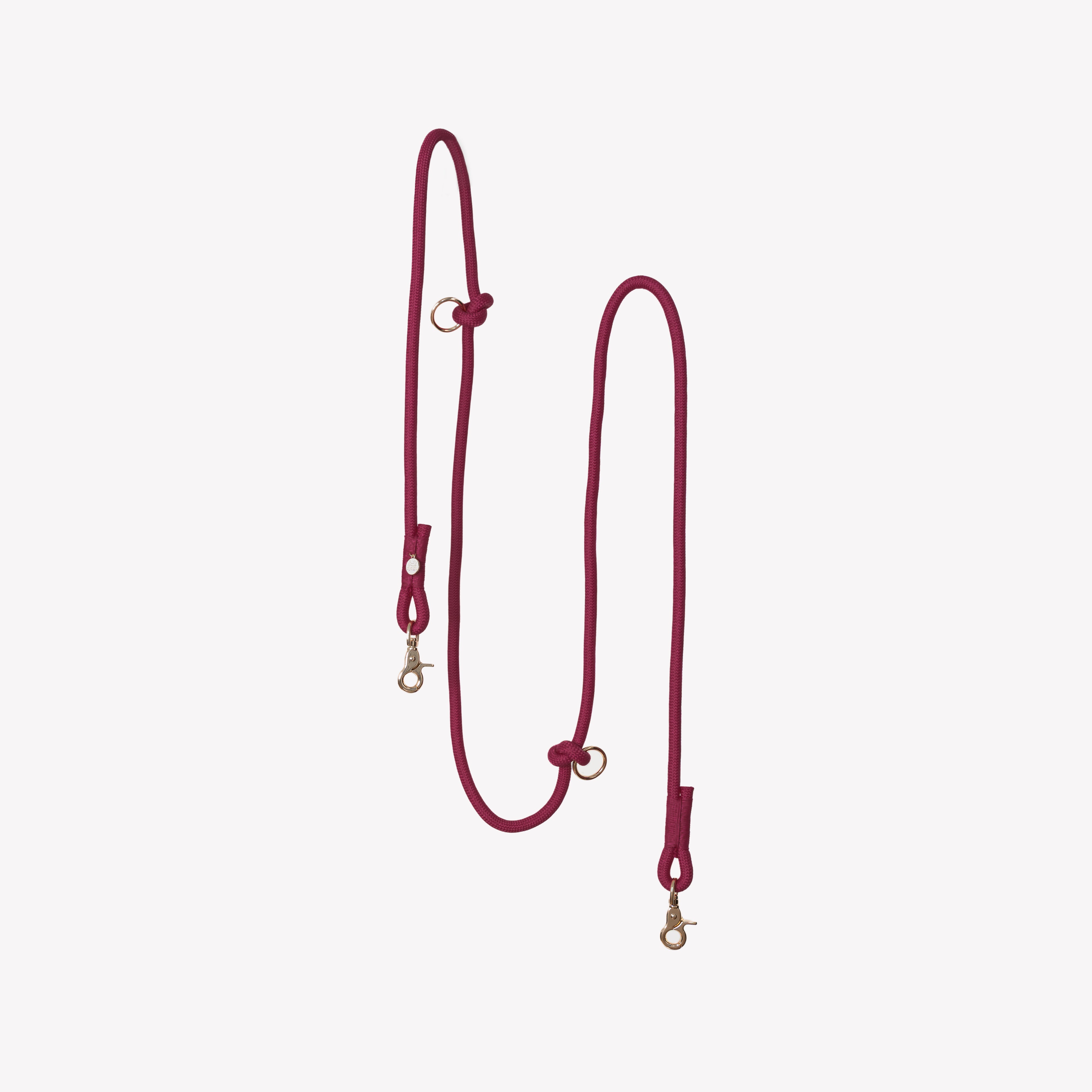 'Bordeaux' - Hands Free Braided Leash - FURLOU 