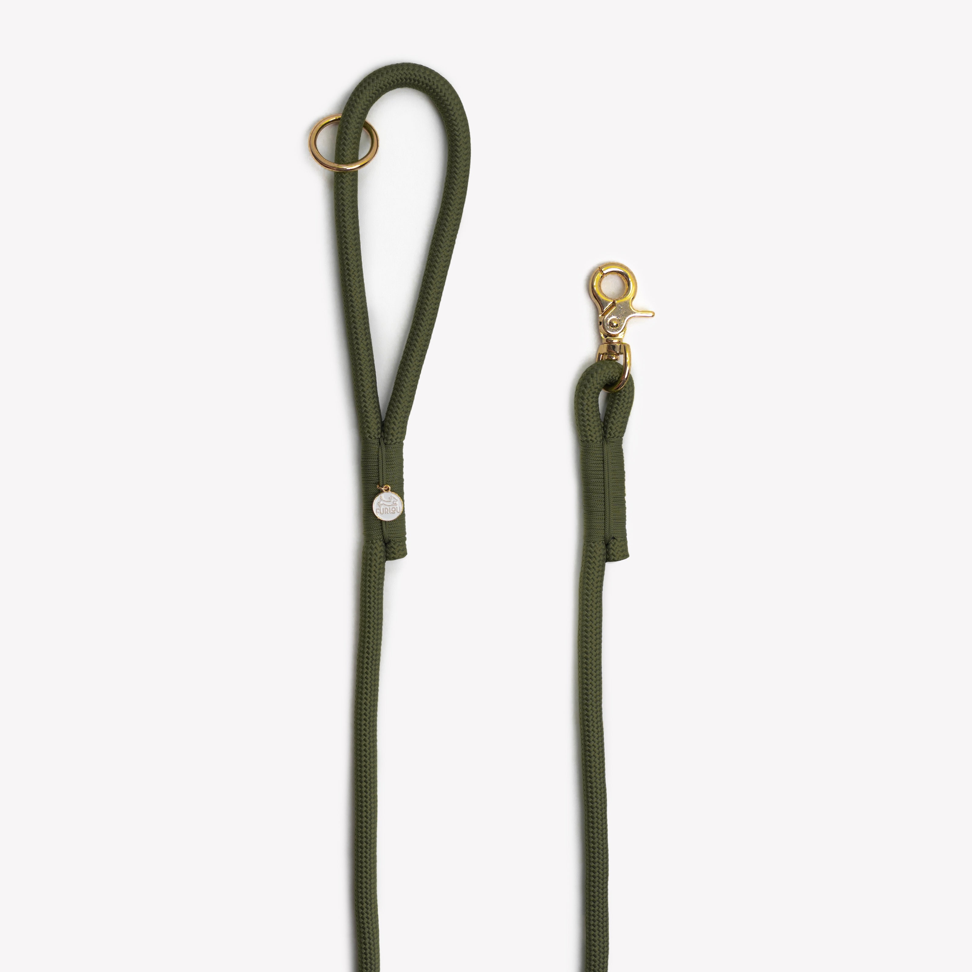 'Moss Green' - Braided Rope Leash - FURLOU 