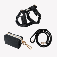 Black Comfort Harness Set - FURLOU 