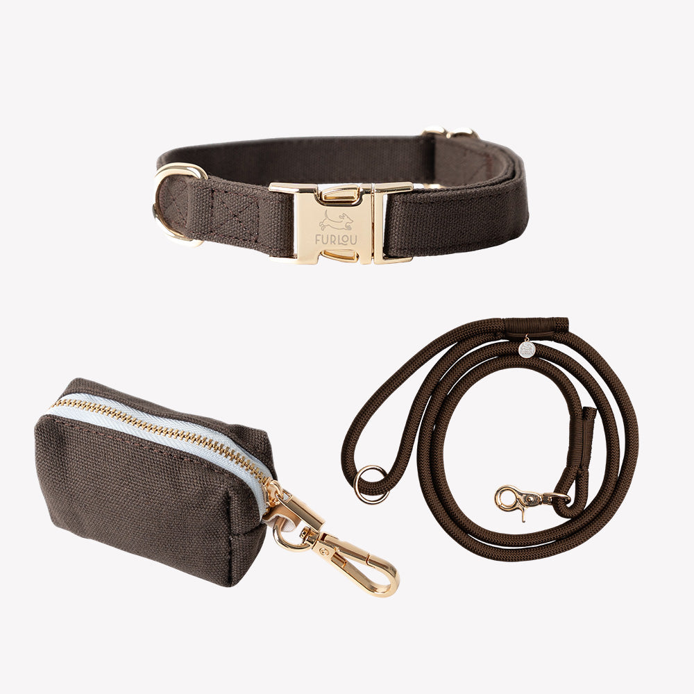 Brown Collar Set - FURLOU 