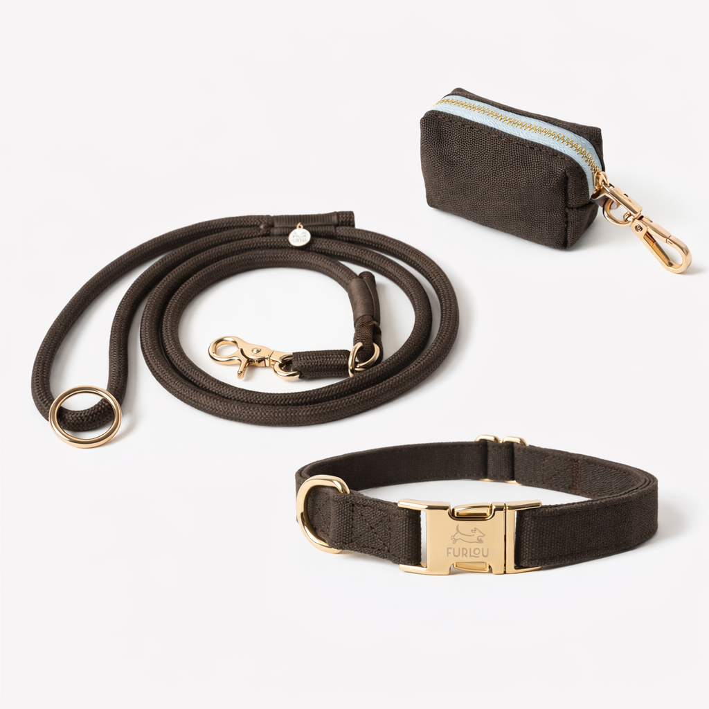 Brown Collar Set - FURLOU 