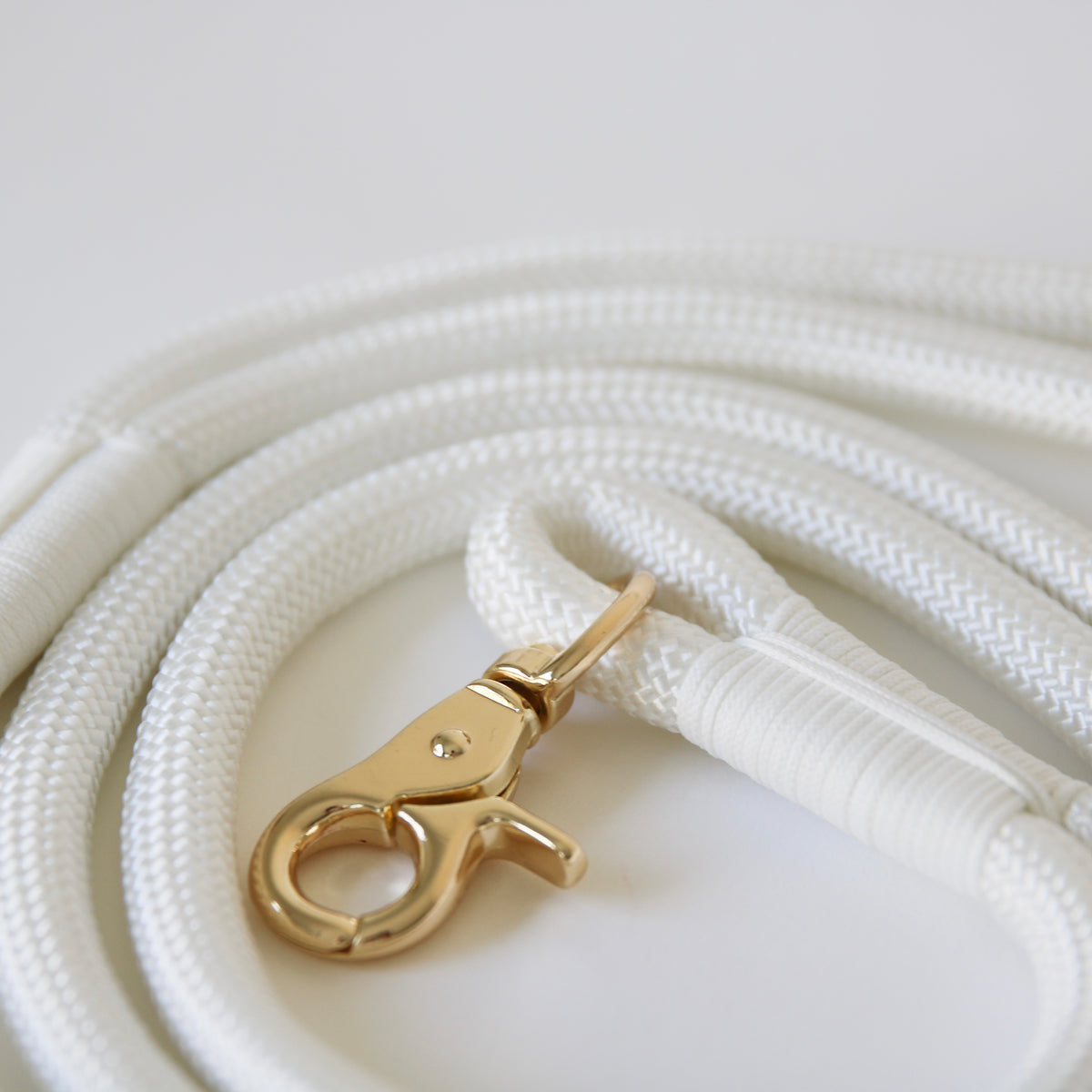 'White' - Braided Rope Leash - FURLOU 