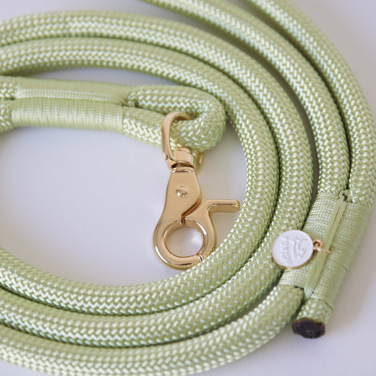 'Lime Green' - Braided Rope Leash - FURLOU 