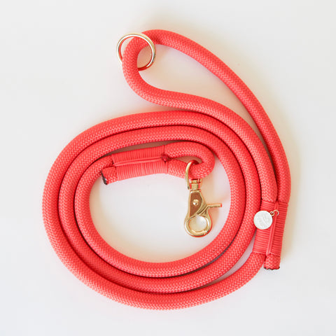 'Coral' - Braided Rope Leash