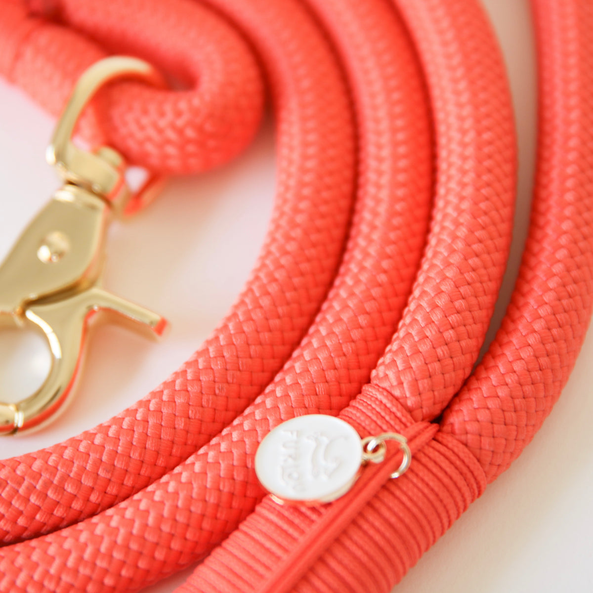 'Coral' - Braided Rope Leash