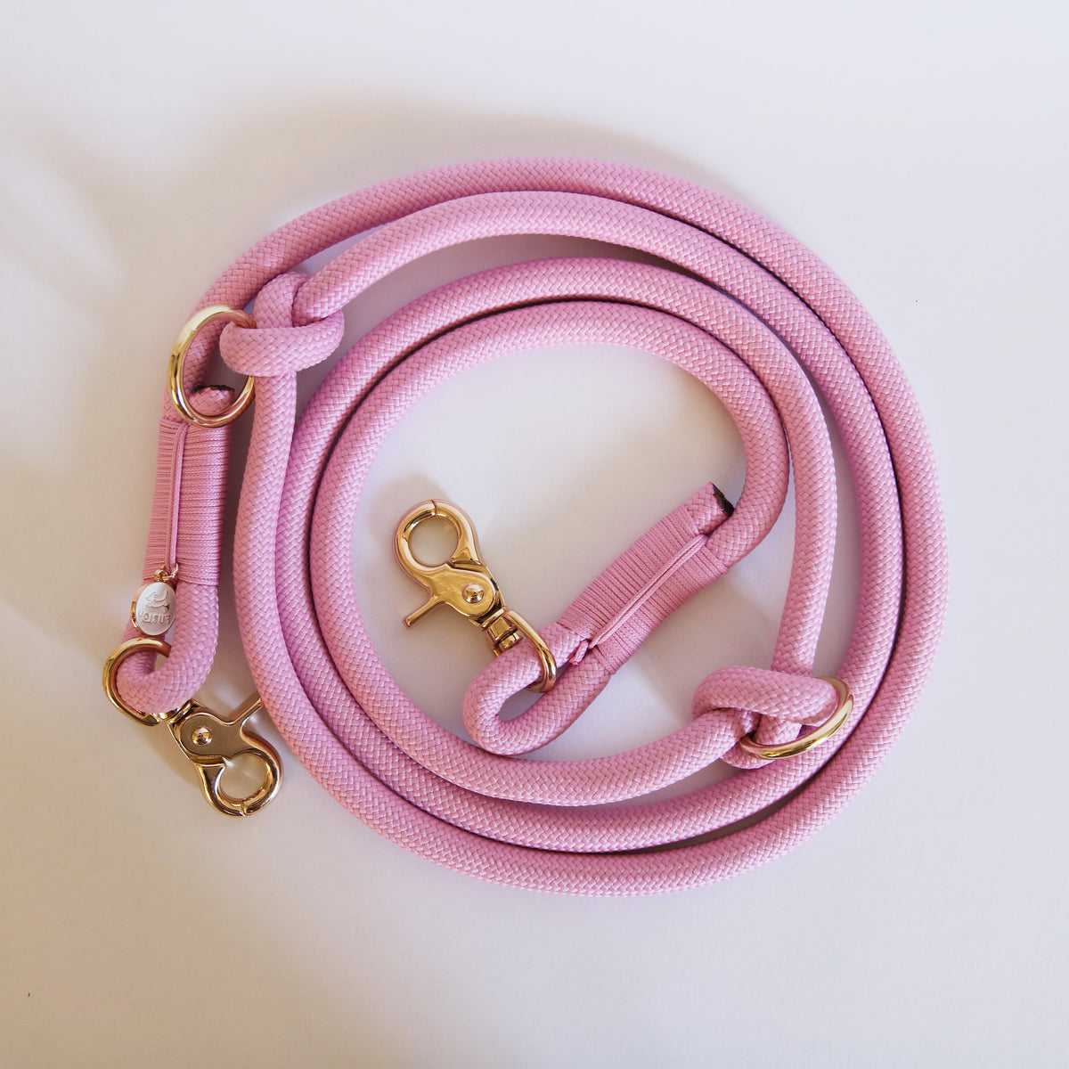 'Baby Pink' - Hands Free Braided Leash