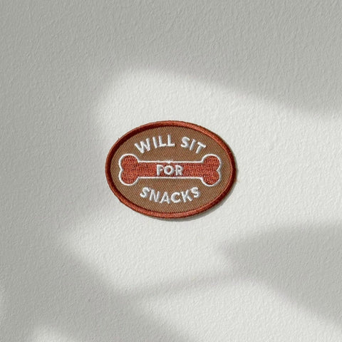 Will Sit for Snacks - Iron-on Patch - FURLOU 